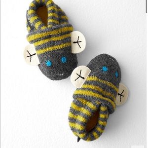 Garnet Hill Baby Boiled Wool Slippers - Bumblebee